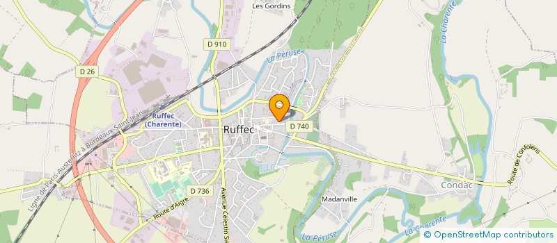 localisation de l'entreprise MONSIEUR BERNARD PRECIGOU à RUFFEC