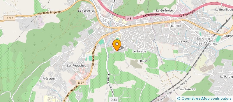 localisation de l'entreprise MONSIEUR BERNARD PRINZI à LE LUC