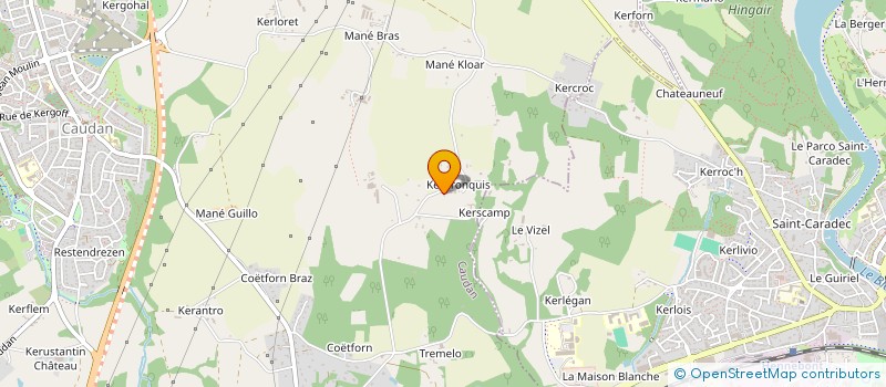 localisation de l'entreprise MONSIEUR BERNARD PRODHOMME  CAUDAN