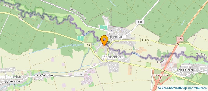 localisation de l'entreprise MONSIEUR BERNARD RAUSCHER  SCHEIBENHARD