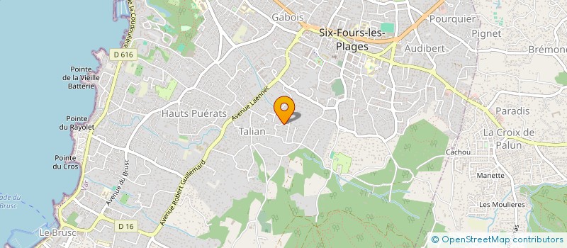 localisation de l'entreprise MONSIEUR BERNARD RAVEAU à SIX-FOURS-LES-PLAGES