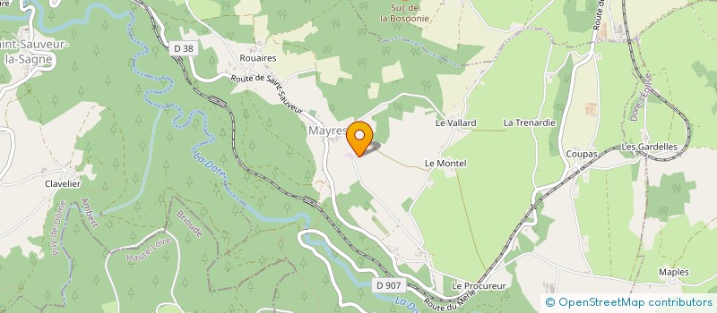 localisation de l'entreprise MONSIEUR BERNARD RAVELET  MAYRES