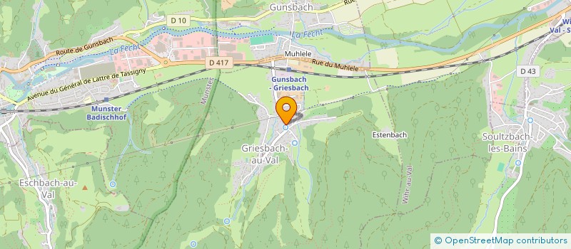 localisation de l'entreprise MONSIEUR BERNARD REINHEIMER  LUTTENBACH-PRES-MUNSTER