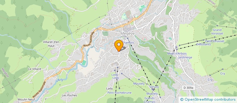 localisation de l'entreprise MONSIEUR BERNARD RICHARD  MEGEVE