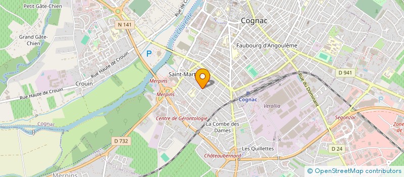 localisation de l'entreprise MONSIEUR BERNARD RIPOCHE à COGNAC