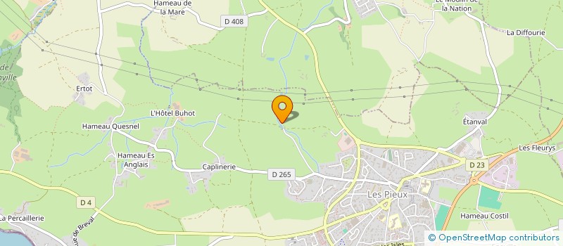 localisation de l'entreprise MONSIEUR BERNARD ROQUIER  LES PIEUX