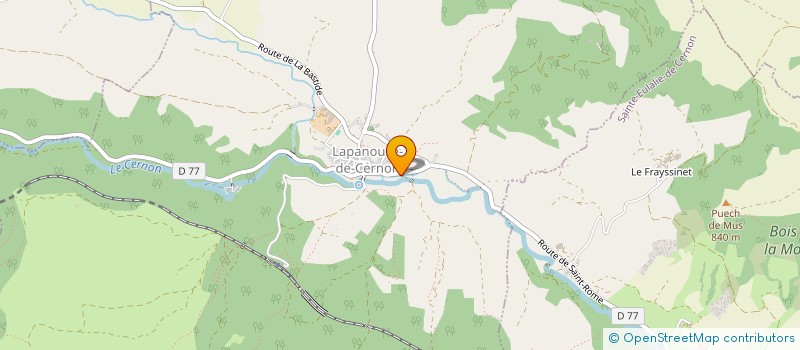 localisation de l'entreprise MONSIEUR BERNARD ROUCOULES  LAPANOUSE-DE-CERNON