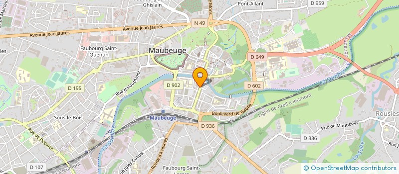 localisation de l'entreprise MONSIEUR BERNARD ROUSSEAU  MAUBEUGE
