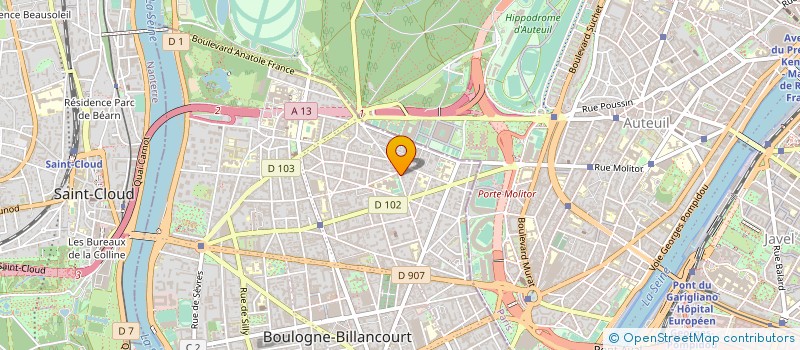 localisation de l'entreprise MONSIEUR BERNARD ROUVEIX à BOULOGNE-BILLANCOURT