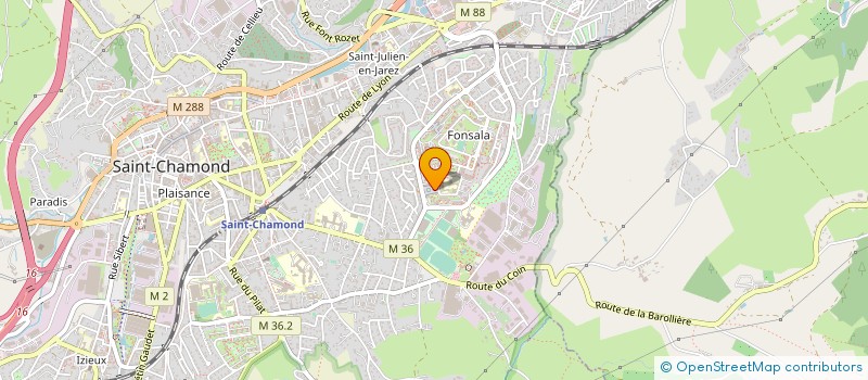 localisation de l'entreprise MONSIEUR BERNARD ROUVIERE  SAINT-CHAMOND