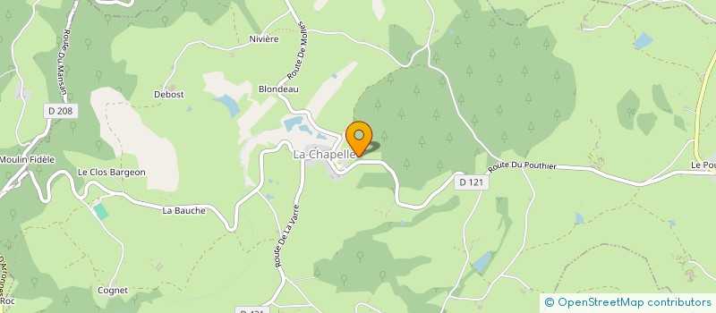 localisation de l'entreprise MONSIEUR BERNARD ROUX  LA CHAPELLE