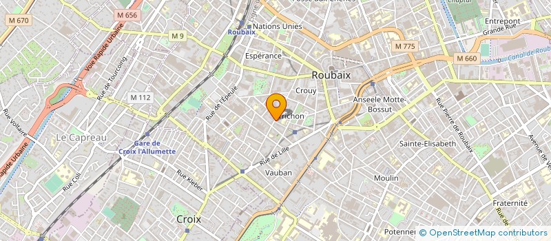 localisation de l'entreprise MONSIEUR BERNARD RUYFFELAERT  ROUBAIX