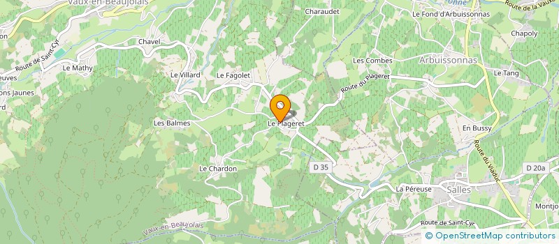 localisation de l'entreprise MONSIEUR BERNARD SANLAVILLE  VAUX-EN-BEAUJOLAIS