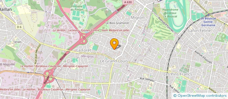 localisation de l'entreprise MONSIEUR BERNARD SARRADE à EYSINES