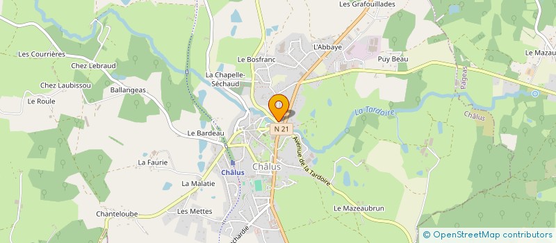 localisation de l'entreprise MONSIEUR BERNARD SENELLE à CHALUS