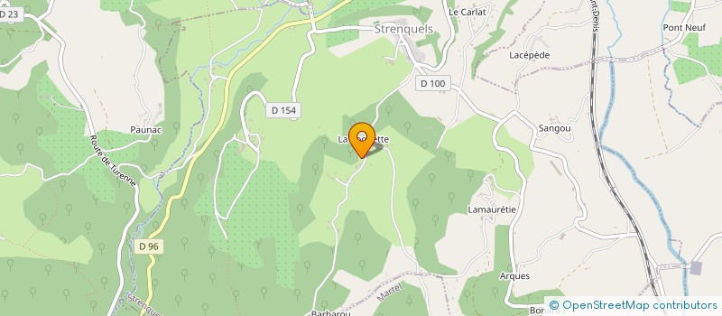 localisation de l'entreprise MONSIEUR BERNARD SERVANTIE  STRENQUELS