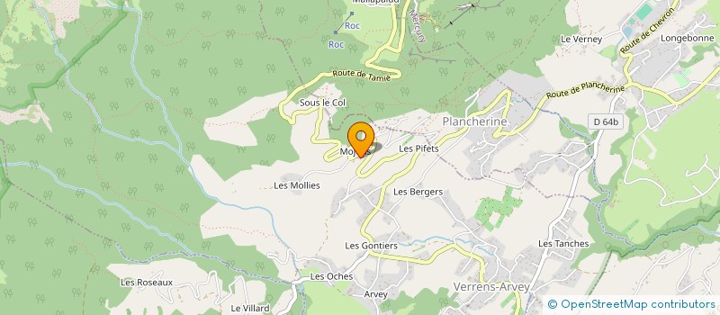 localisation de l'entreprise MONSIEUR BERNARD SIBUET-BIZET à VERRENS ARVEY