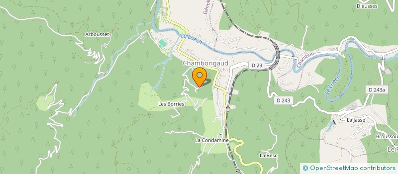 localisation de l'entreprise MONSIEUR BERNARD SIEBERT à CHAMBORIGAUD