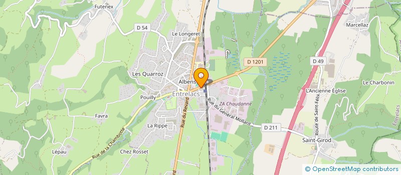localisation de l'entreprise MONSIEUR BERNARD SOFFIETTI à ENTRELACS