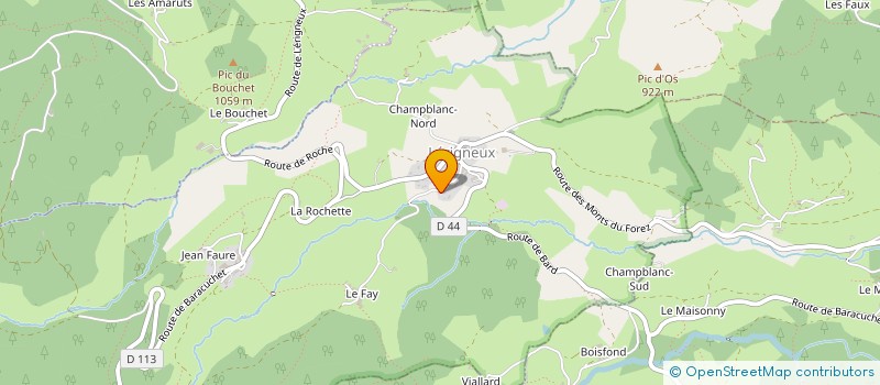 localisation de l'entreprise MONSIEUR BERNARD SOLLE  LERIGNEUX