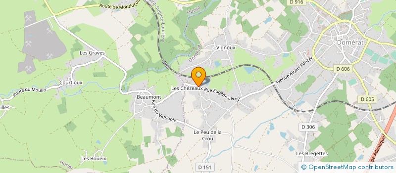 localisation de l'entreprise MONSIEUR BERNARD SORDOILLET à DOMERAT