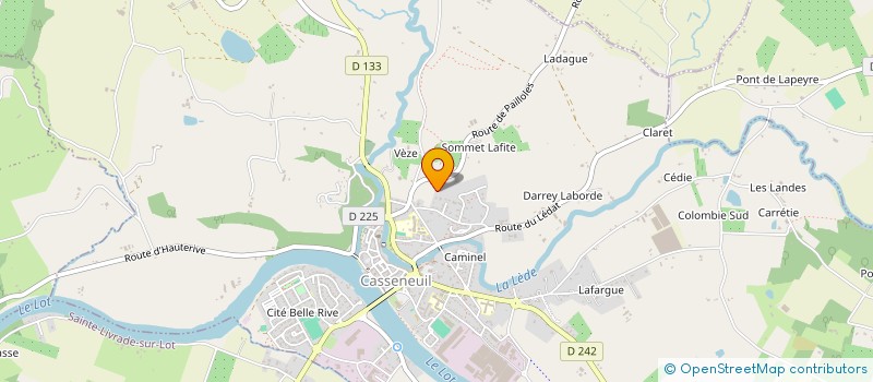 localisation de l'entreprise MONSIEUR BERNARD SOUBIRAN  CASSENEUIL