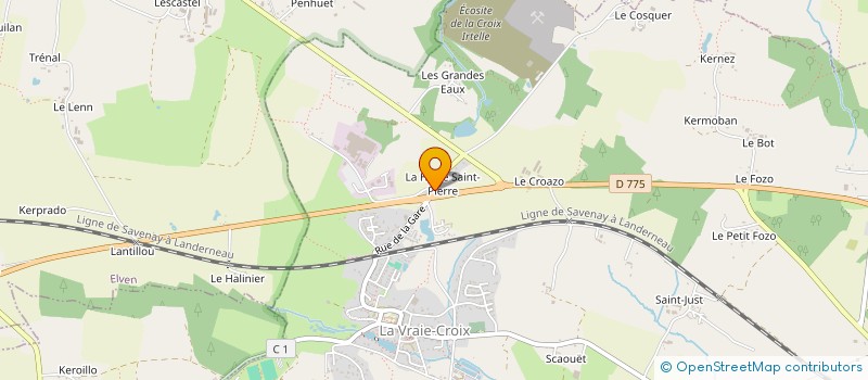 localisation de l'entreprise MONSIEUR BERNARD STEVANT  LA VRAIE-CROIX