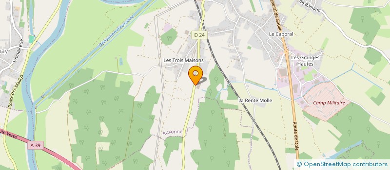 localisation de l'entreprise MONSIEUR BERNARD TACHIN  AUXONNE