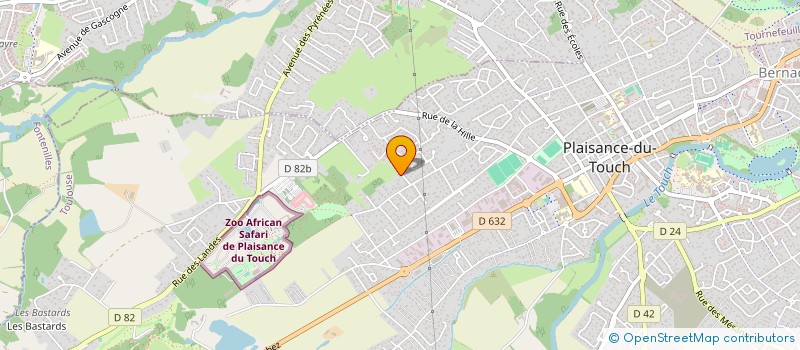 localisation de l'entreprise MONSIEUR BERNARD TARDIERE  PLAISANCE-DU-TOUCH