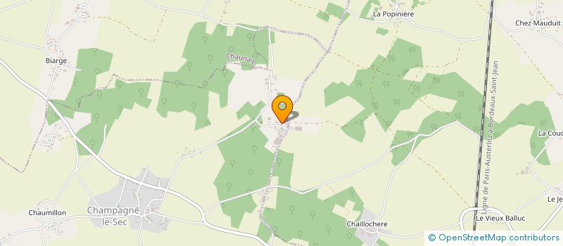 localisation de l'entreprise MONSIEUR BERNARD TEXIER à CHAMPAGNE-LE-SEC