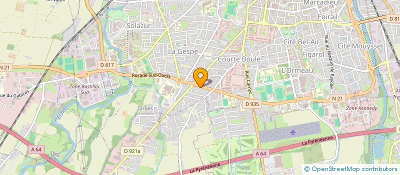 localisation de l'entreprise MONSIEUR BERNARD THEAUX  TARBES