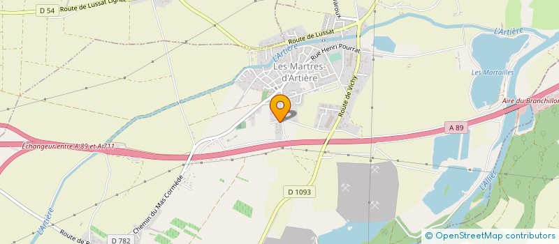 localisation de l'entreprise MONSIEUR BERNARD THIOLAS  LES MARTRES-D'ARTIERE