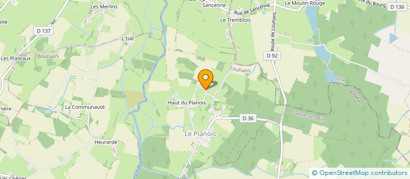 localisation de l'entreprise MONSIEUR BERNARD TISSOT  LE PLANOIS