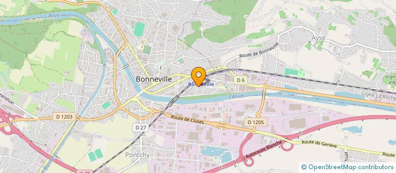 localisation de l'entreprise MONSIEUR BERNARD TOUVIER  BONNEVILLE