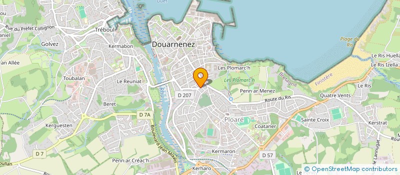 localisation de l'entreprise MONSIEUR BERNARD UGUEN à DOUARNENEZ