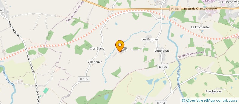 localisation de l'entreprise MONSIEUR BERNARD VAN DIJK à EXIDEUIL-SUR-VIENNE