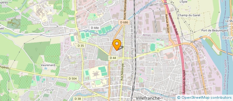 localisation de l'entreprise MONSIEUR BERNARD VERCHERAT à VILLEFRANCHE-SUR-SAONE