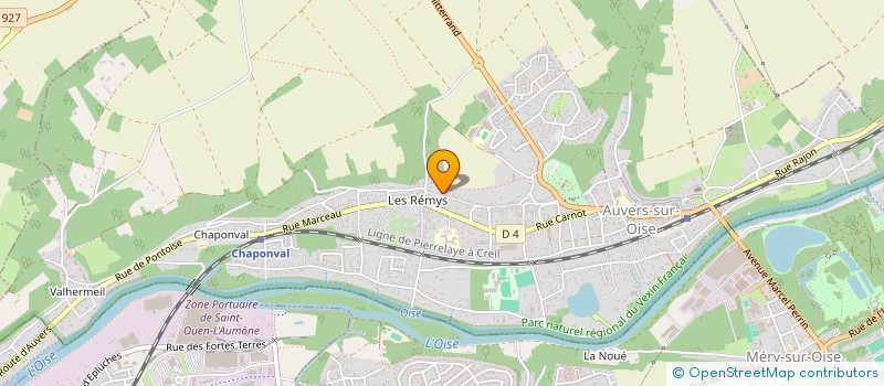 localisation de l'entreprise MONSIEUR BERNARD VERCRUYCE à AUVERS SUR OISE