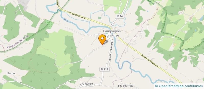 localisation de l'entreprise MONSIEUR BERNARD VERGE à CAMPAGNE-SUR-ARIZE