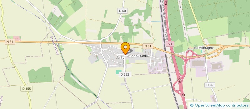 localisation de l'entreprise MONSIEUR BERNARD VERVEL  ARSY