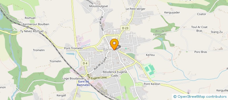 localisation de l'entreprise MONSIEUR BERNARD VETAL  BANNALEC