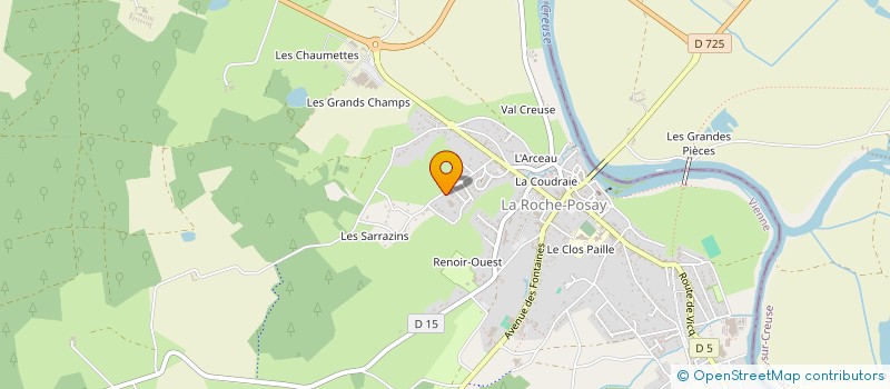 localisation de l'entreprise MONSIEUR BERNARD VIGEANT  LA ROCHE-POSAY