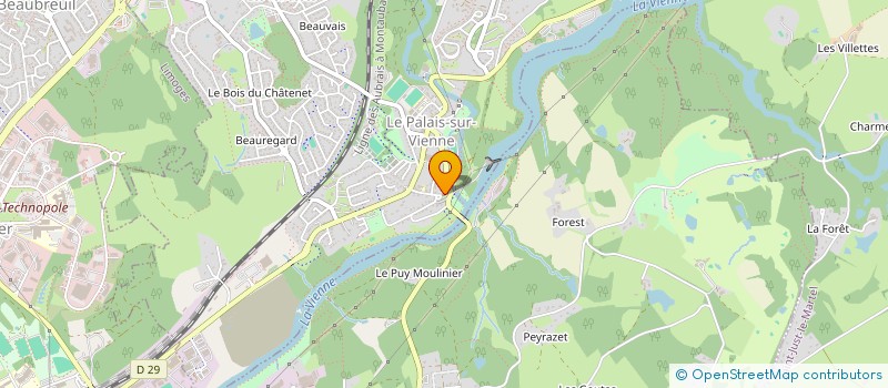 localisation de l'entreprise MONSIEUR BERNARD VIGNERAS  LE PALAIS-SUR-VIENNE