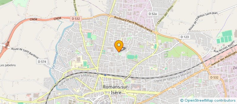 localisation de l'entreprise MONSIEUR BERNARD VIGNON  ROMANS-SUR-ISERE