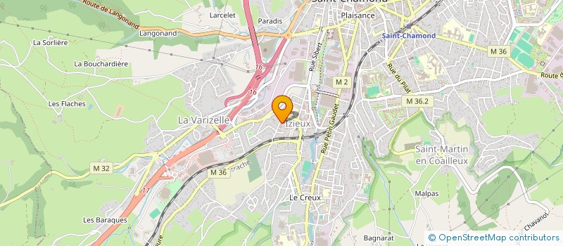 localisation de l'entreprise MONSIEUR BERNARD VIGOUREUX  SAINT-CHAMOND