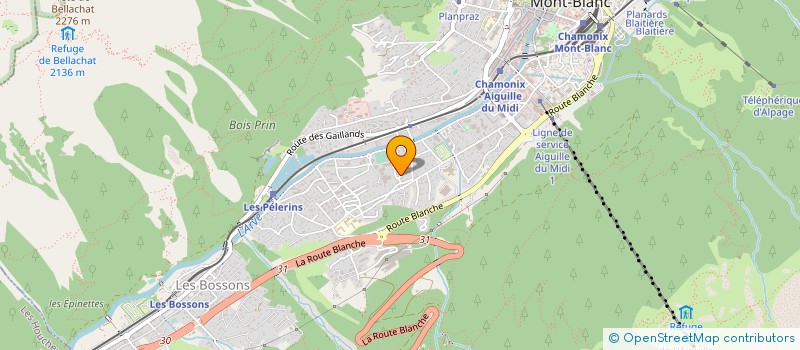 localisation de l'entreprise MONSIEUR BERNARD VIRELAUDE  CHAMONIX-MONT-BLANC