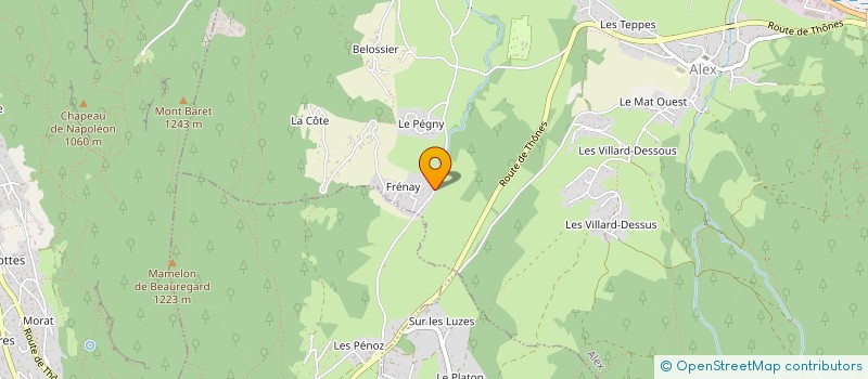 localisation de l'entreprise MONSIEUR BERNARD VITTOZ  ALEX