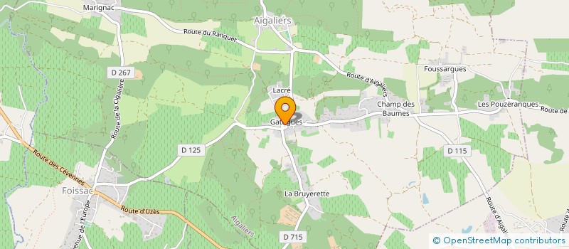 localisation de l'entreprise MONSIEUR BERNARD VOLLMY  AIGALIERS