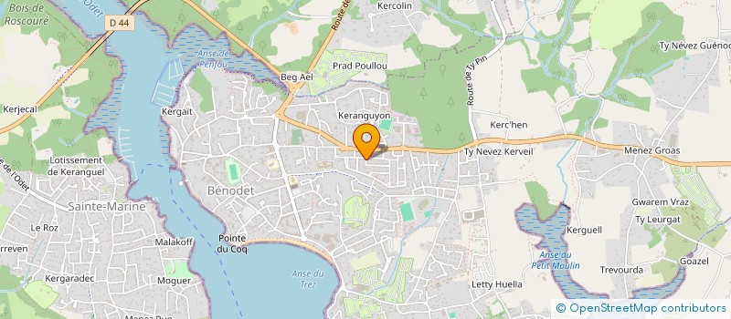localisation de l'entreprise MONSIEUR BERNARD WANTELET  BENODET