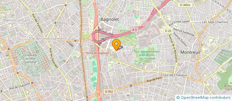 localisation de l'entreprise MONSIEUR BERNARD WETZEL à BAGNOLET